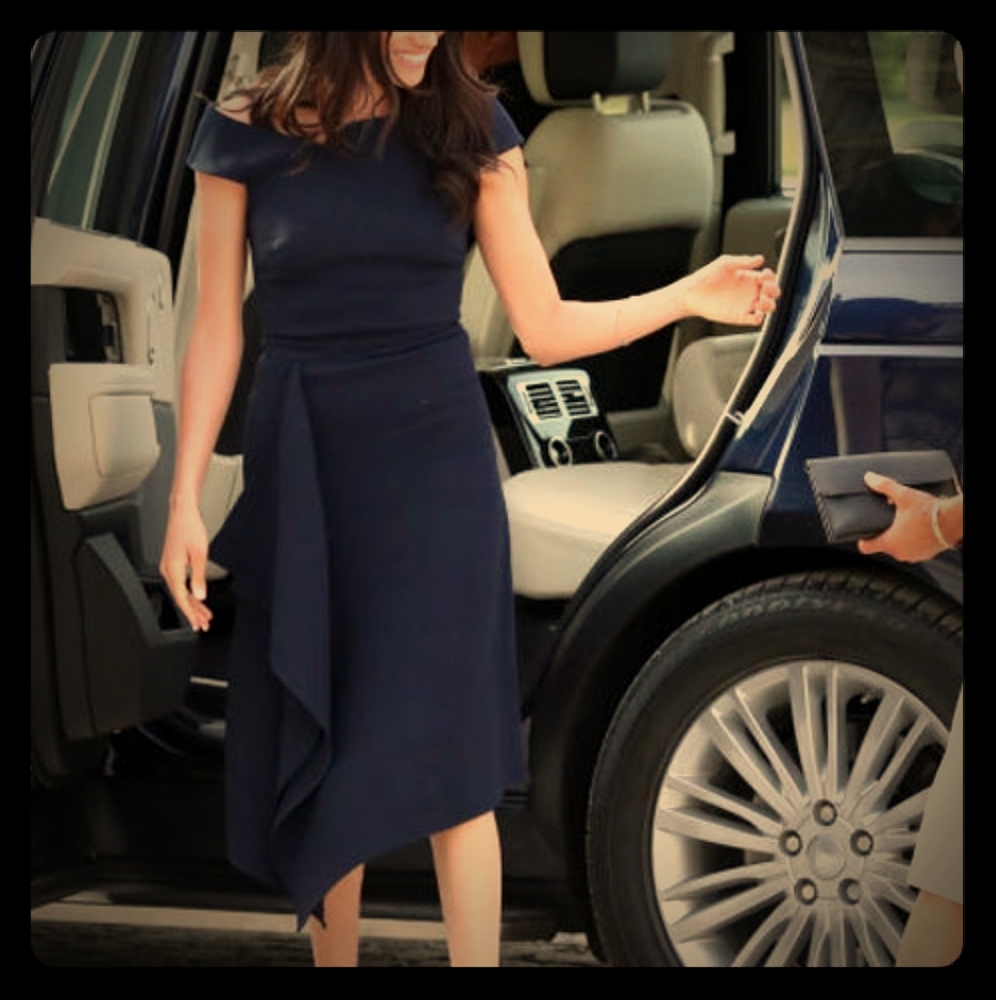 Roland Mouret Navy Meghan Markle dress